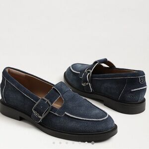 sam edelman blue suede loafers